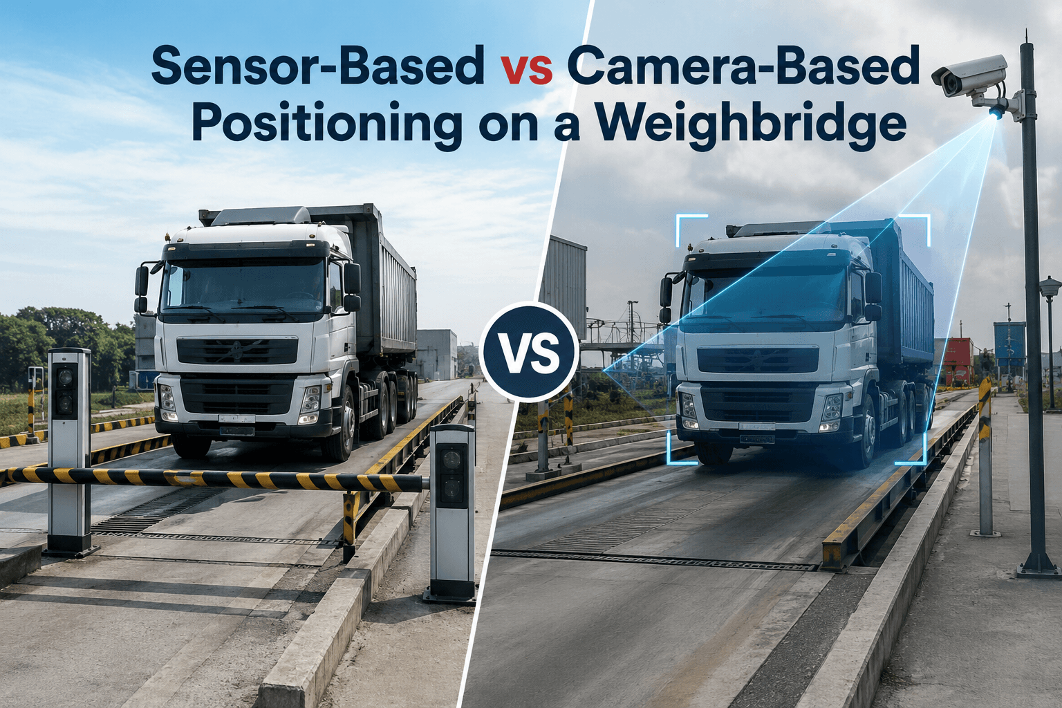 Sensor-Based vs Camera-Based Positioning on a Weighbridge: What Each One Sees